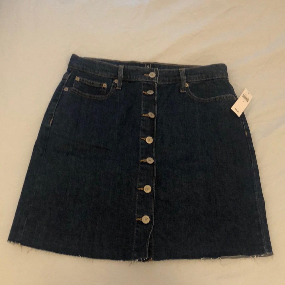 Gap High Waisted Button Down Denim Skirt